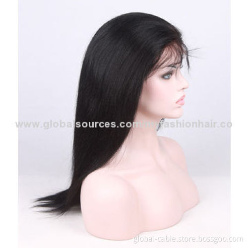 Natural Brazilian Silk Straight Lace Front Full Lace Wig, No Tangle and Shedding, 12-26"New